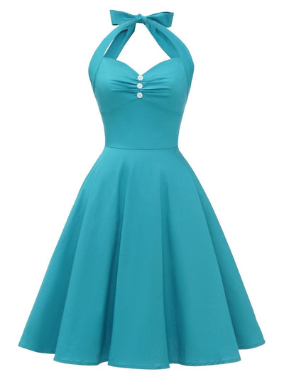 Vintage Sexig Pin Up Sky Dress