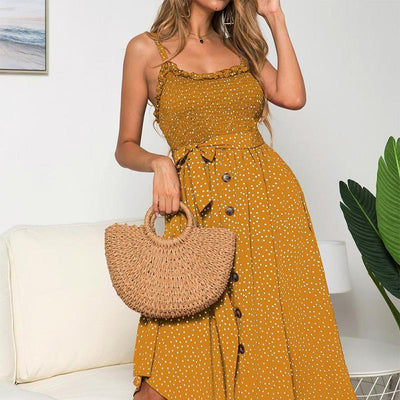 Vintage Sextiotalet Gul Klänning