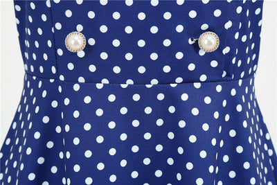 Glamorös Blå Klänning Från 50-Talet