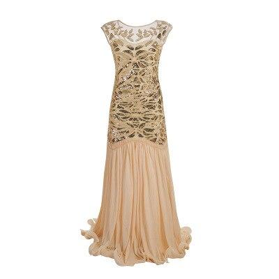 Vintage 20s Flapper Dress Beige