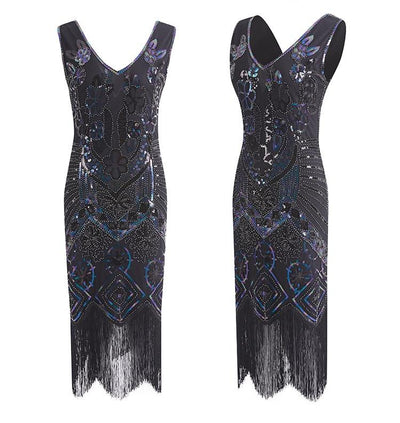 Vintage 20-Tal Paris Klänning Svart