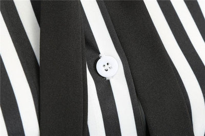 Vintage Retro Svartvit Klänning