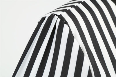 Vintage Retro Svartvit Klänning