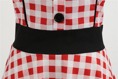 Vintage Röd Och Vit Klänning