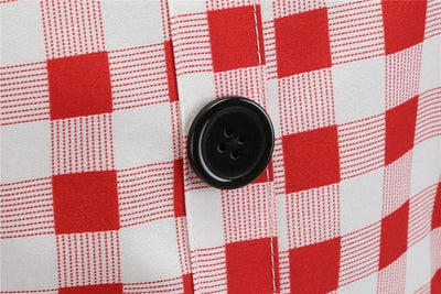 Vintage Röd Och Vit Klänning