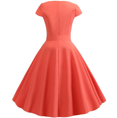 50-Tal Pin Up Klänning Rosa