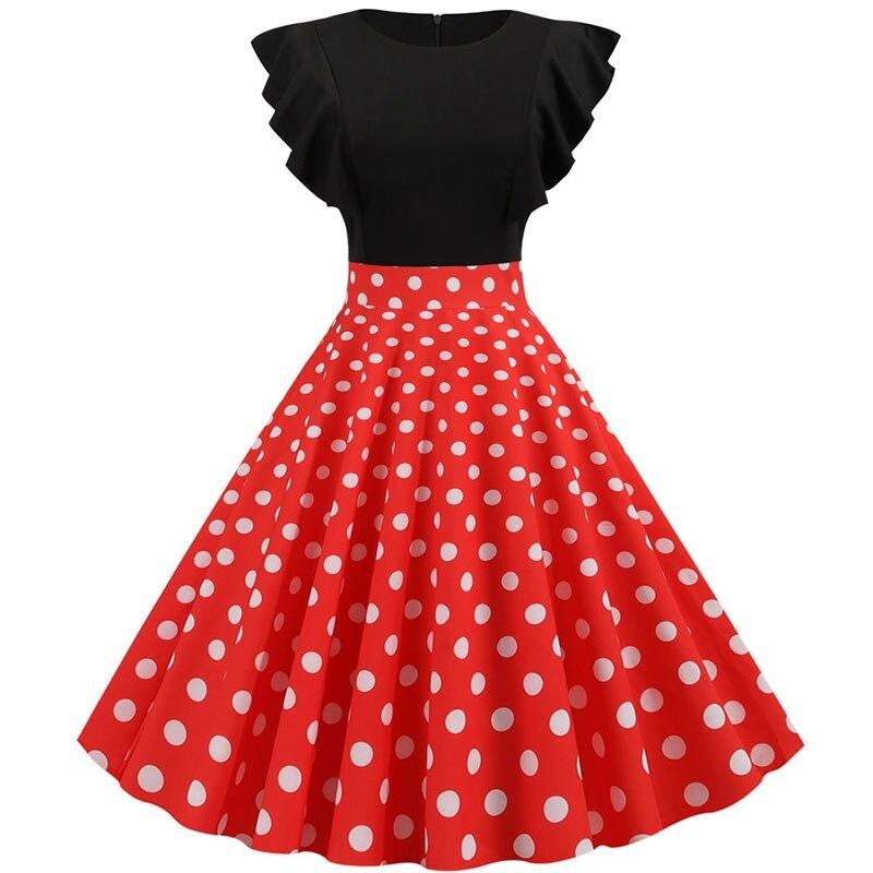 Rockabilly Klänning Med Kepsärmar