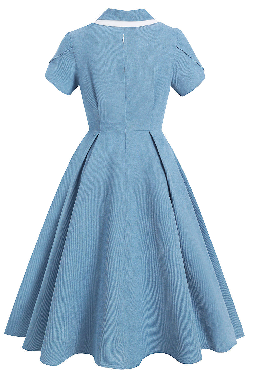 Blå Klänning I Vintage 50-Talsstil