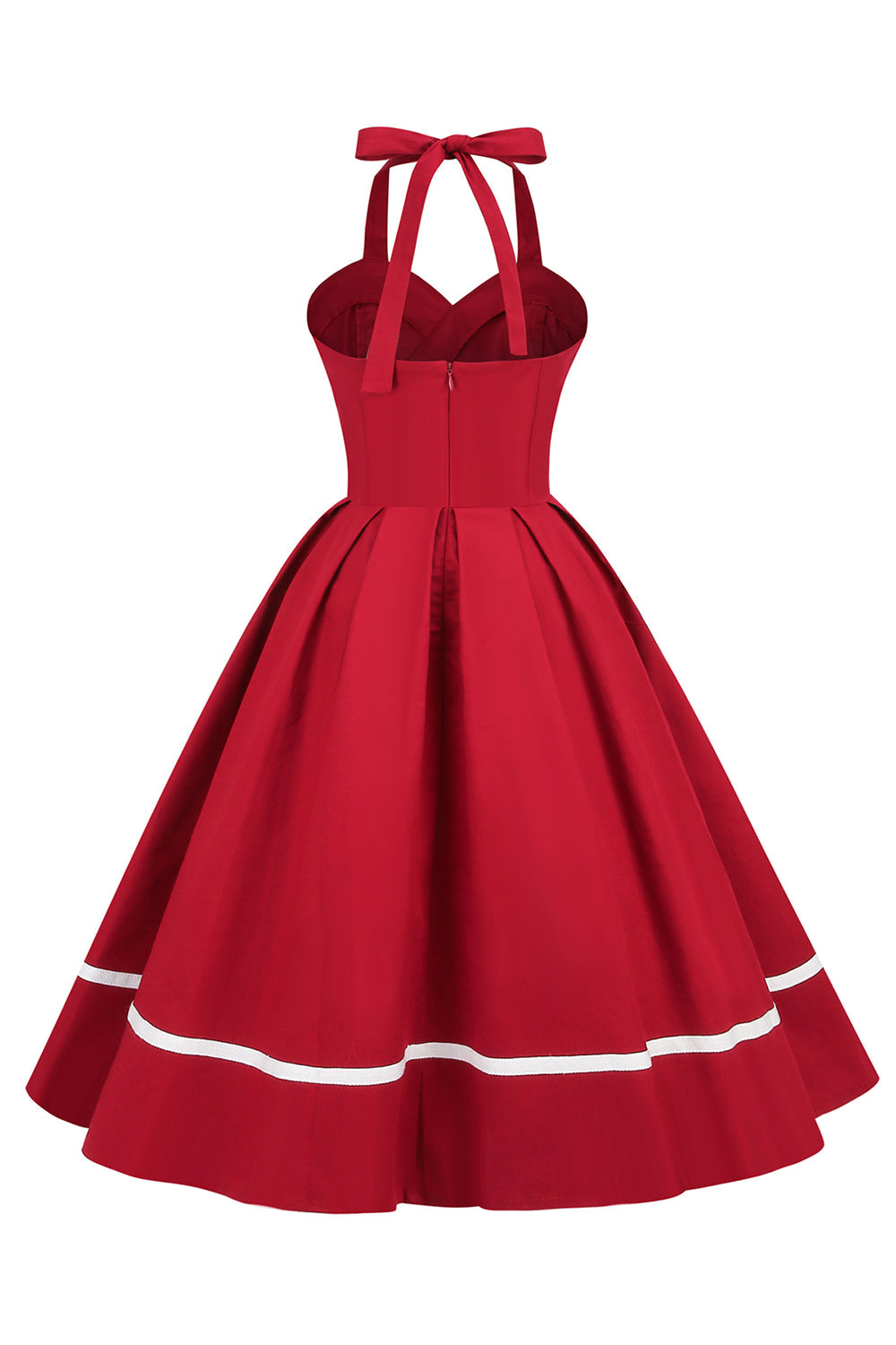 Vintage 50-Tal V-Ringad Pin Up-Klänning