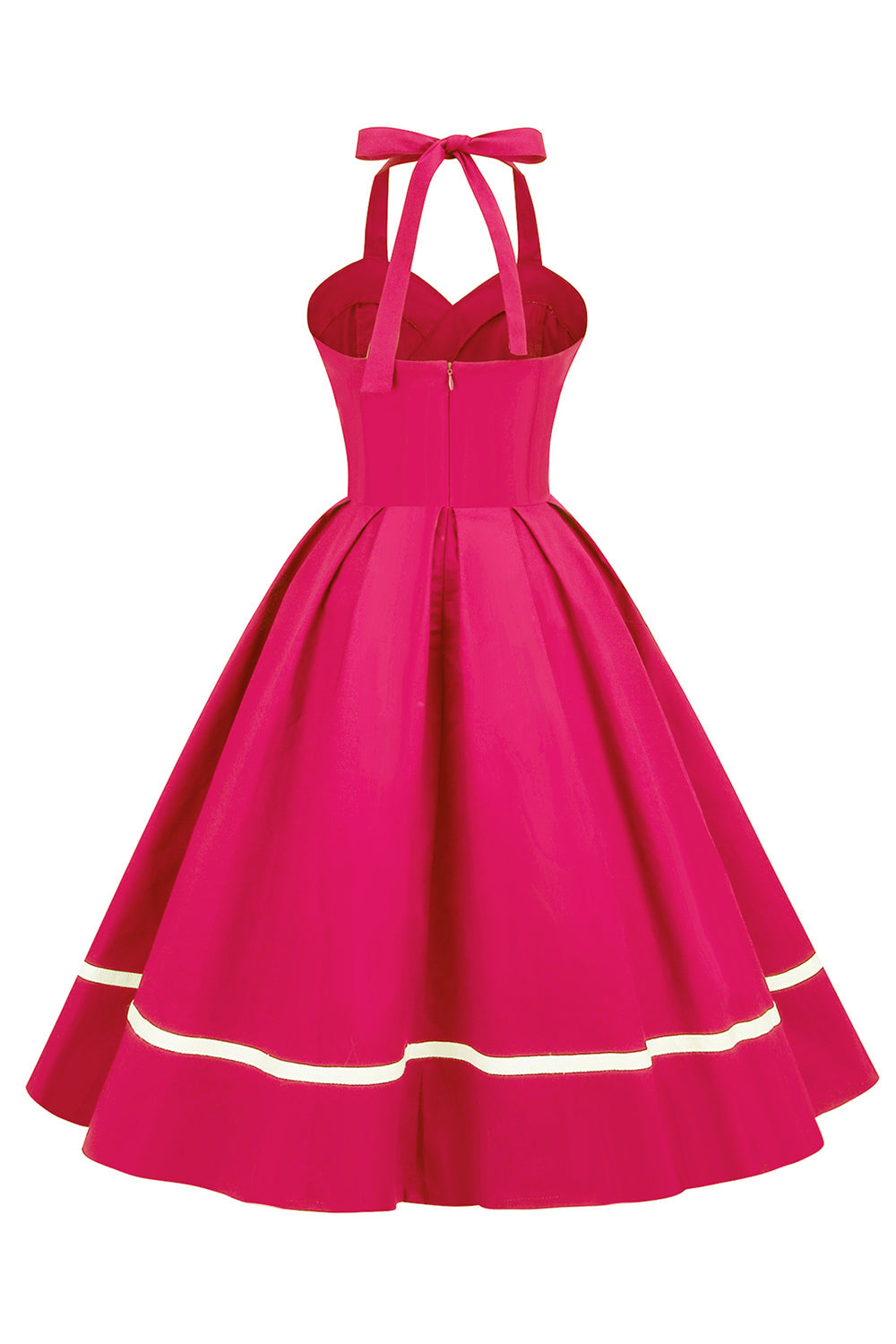 Vintage 50-Tal V-Ringad Pin Up-Klänning