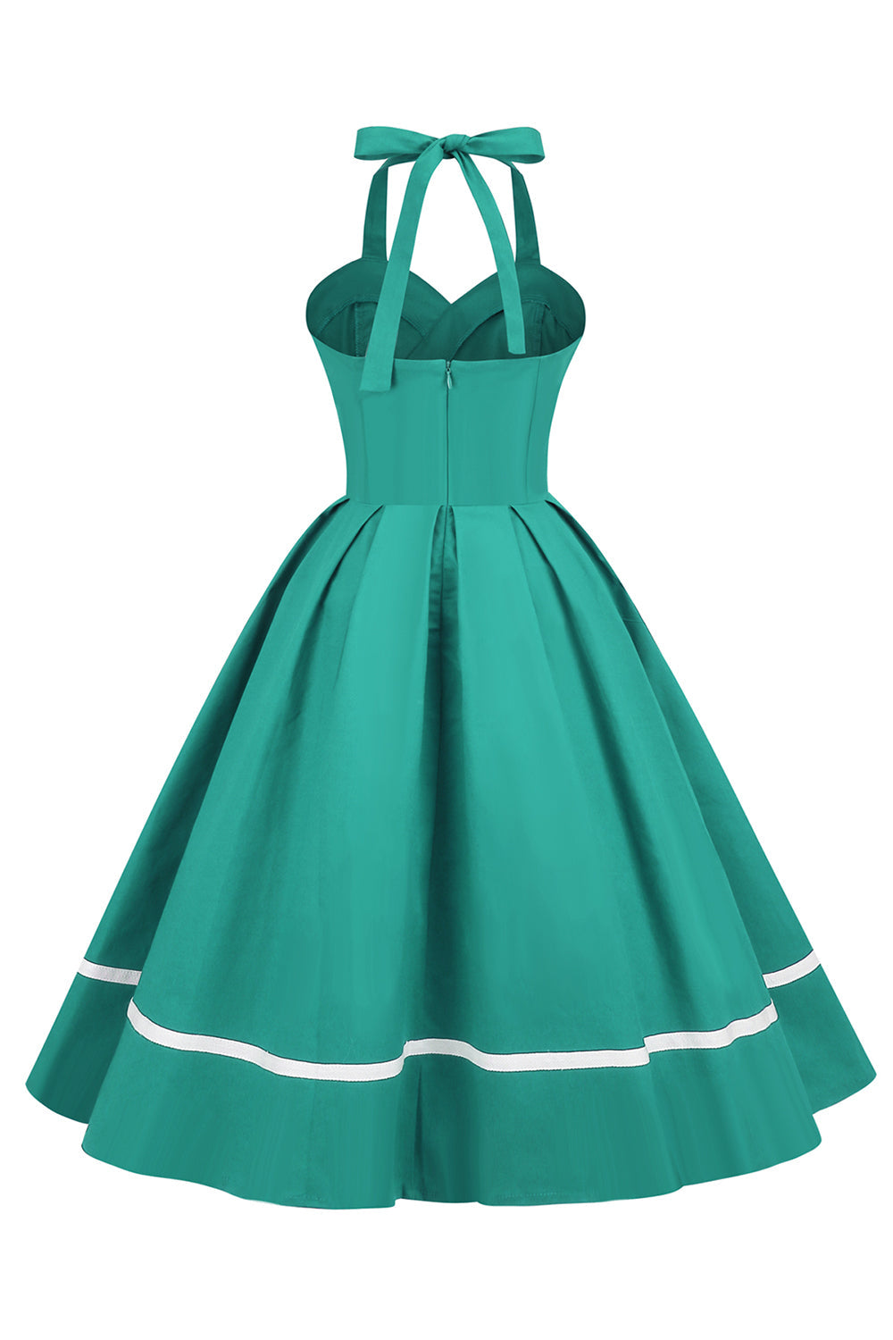 Vintage 50-Tal V-Ringad Pin Up-Klänning