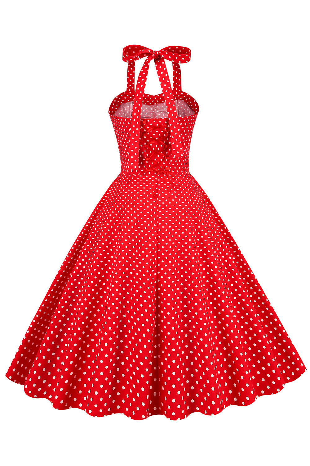 Vintage 50-Tal Röd Polka Dot Klänning