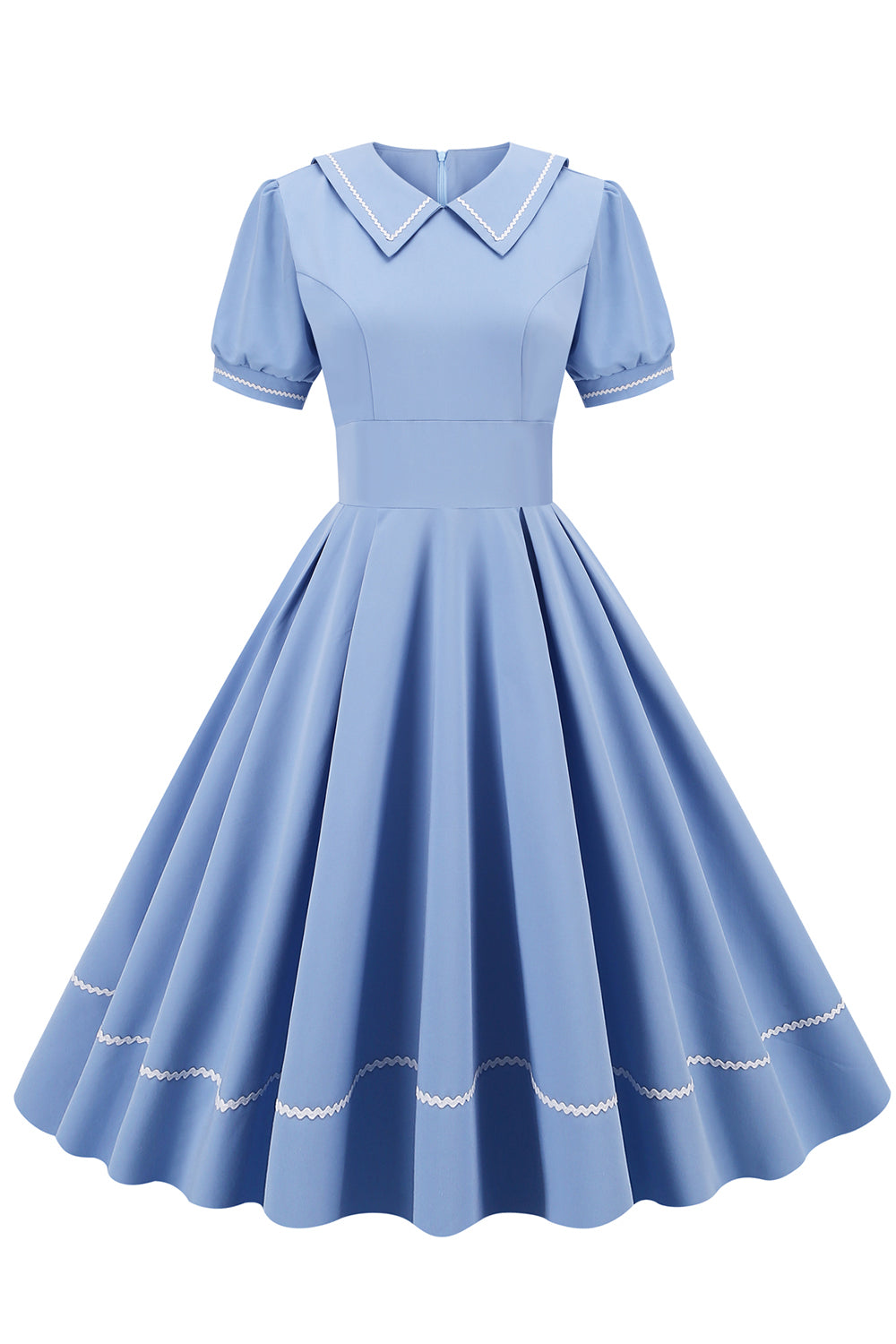 Kortärmad Klänning I Vintagestil