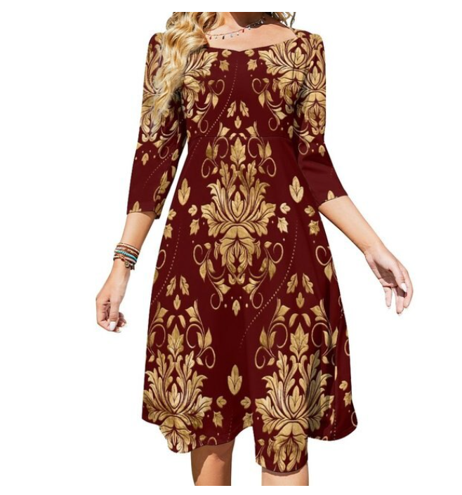 Retro Kort Klänning Från 70-Talet