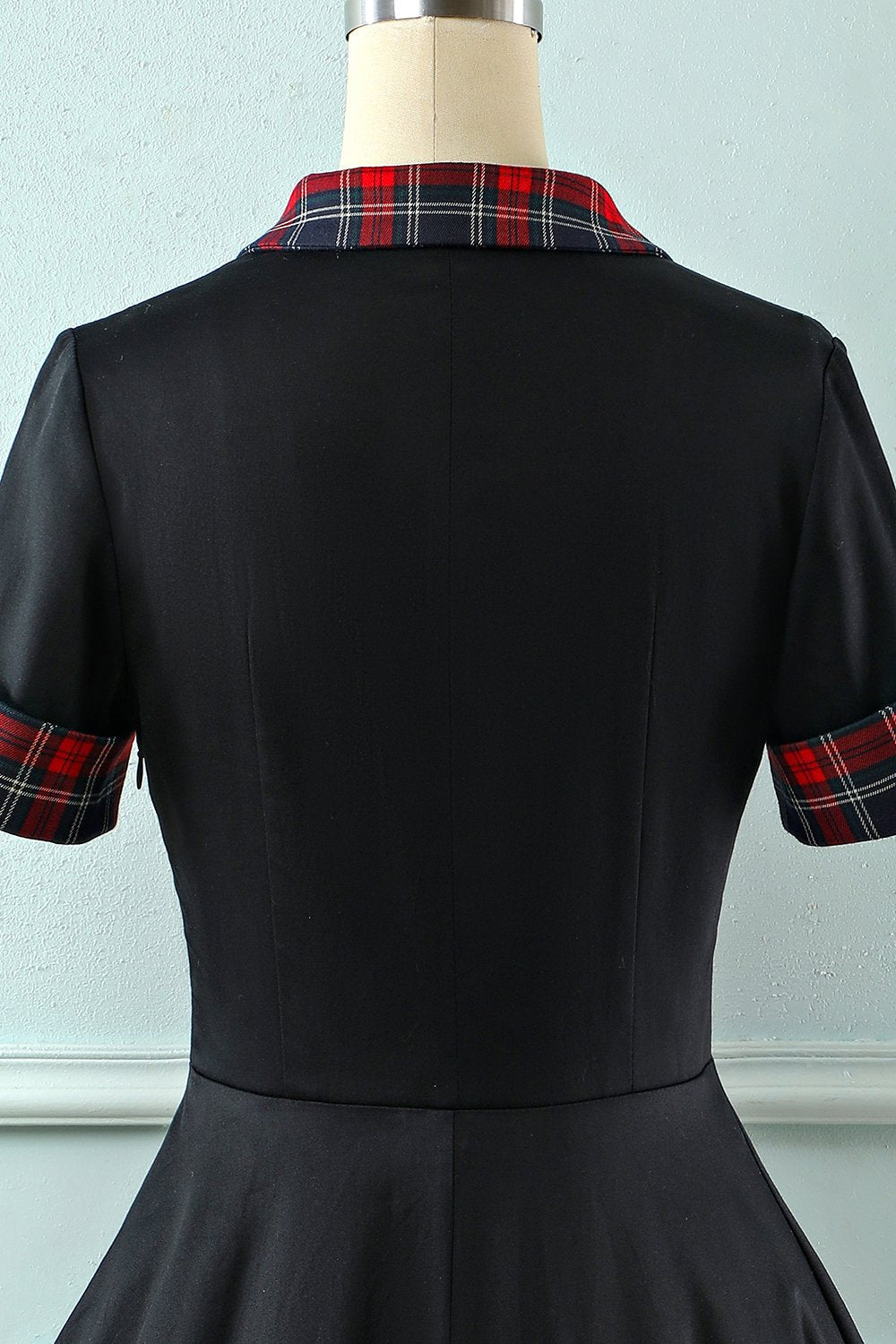 Vintage Turndown Krage Klänning