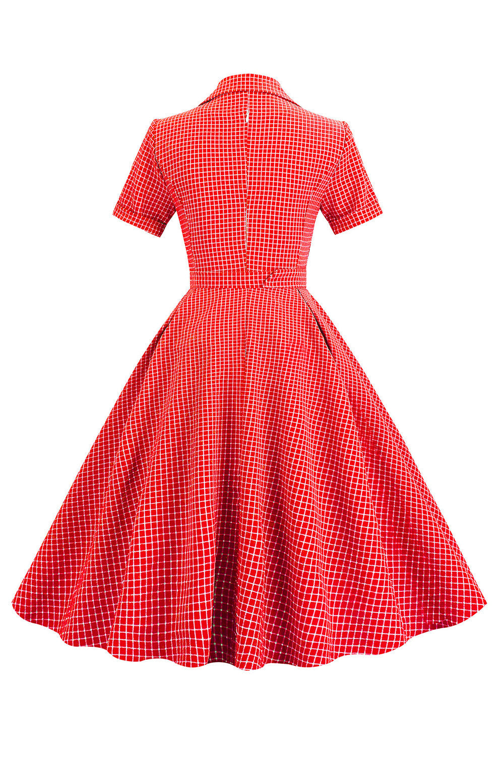 Vintage 50-Tals Rutig Klänning