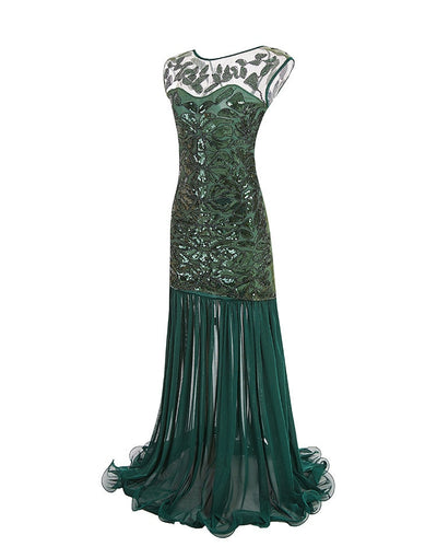 Vintage 20s Flapper Dress Green