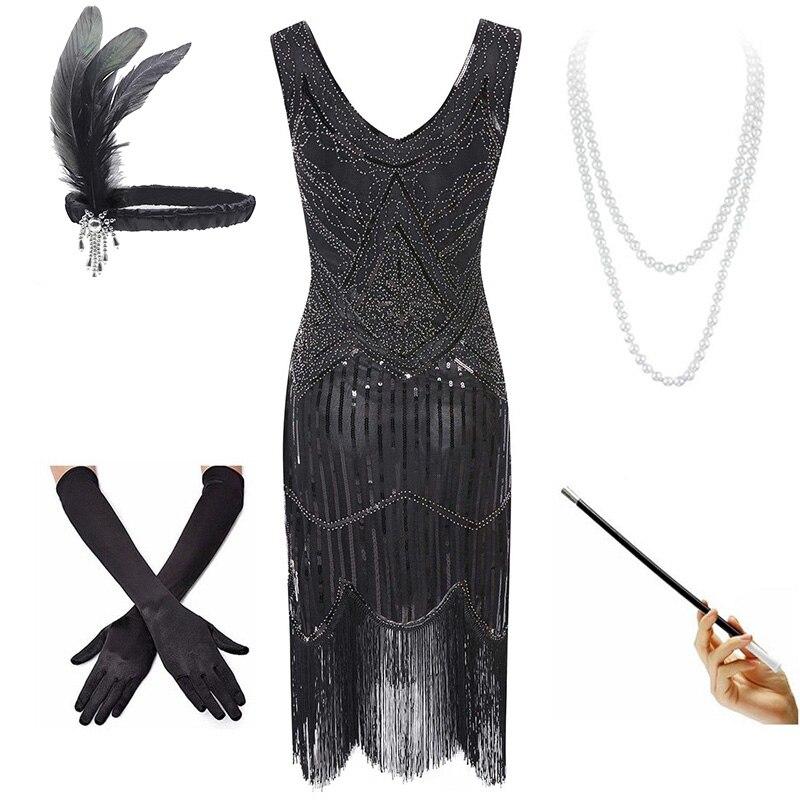 20-Tals Vintage Silverklänning