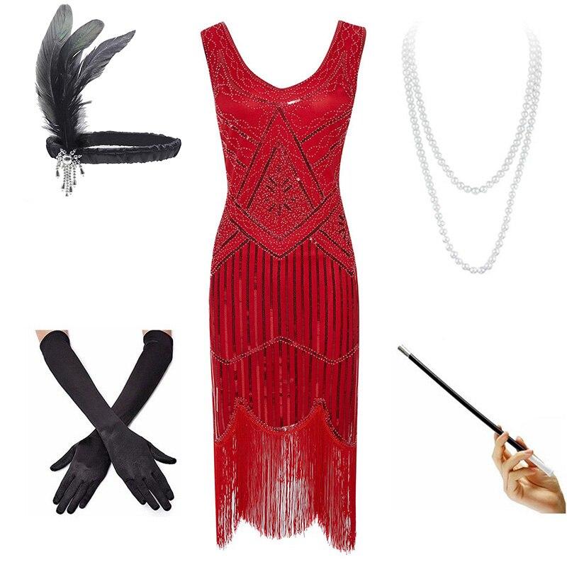 20-Tals Vintage Röd Klänning