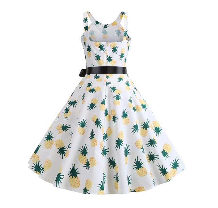 50-Talsklänning Med Ananas