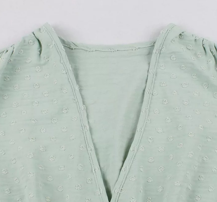 50s Pin Up Solid Green Klänning