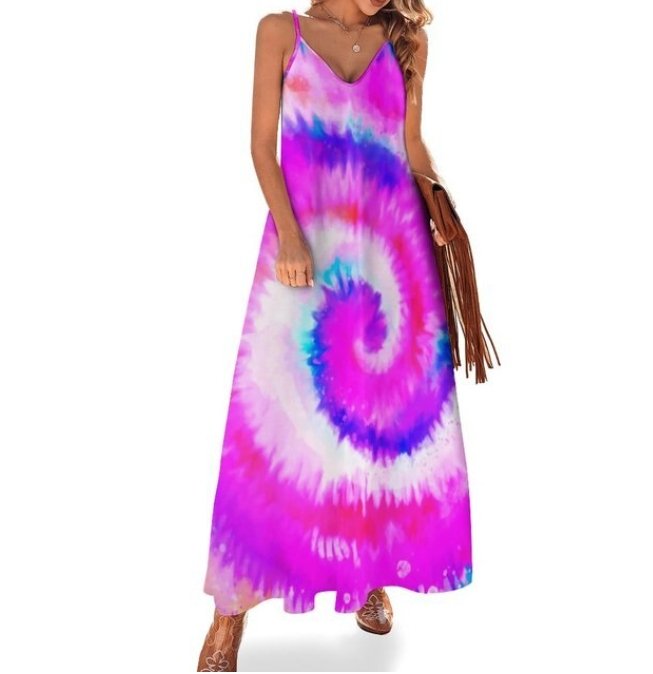 60-Tals 70-Tals Rosa Klänning