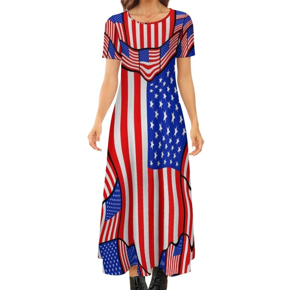70-Tals Usa Flaggklänning