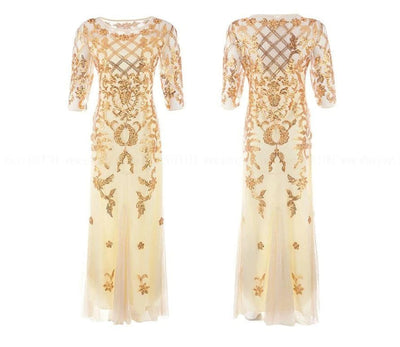 Vintage Ivory 20-Talsklänning