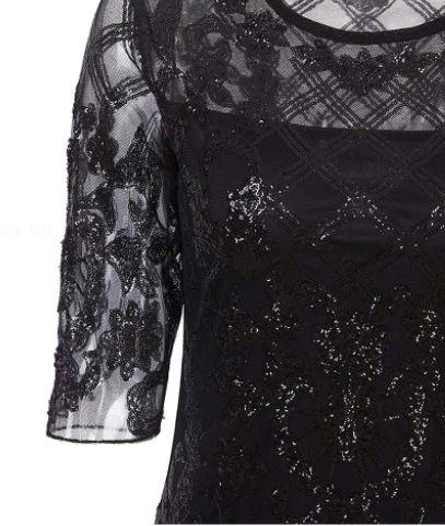 Vintage Svart 20-Talsklänning