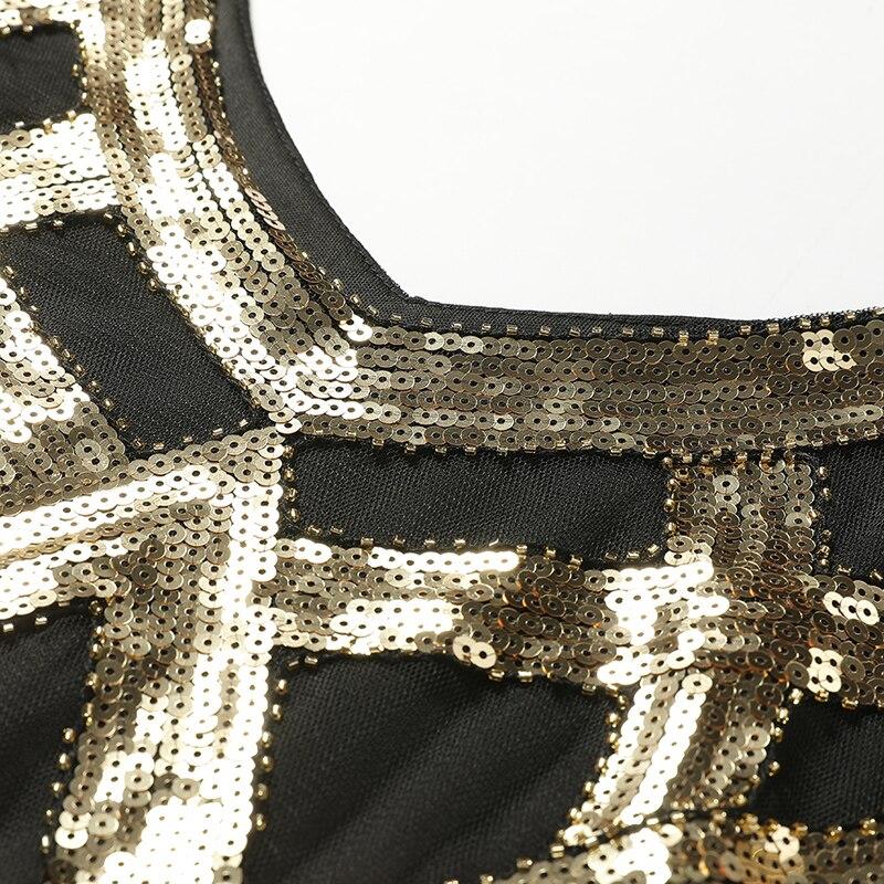 20-Tals Vintageklänning Svart Guld