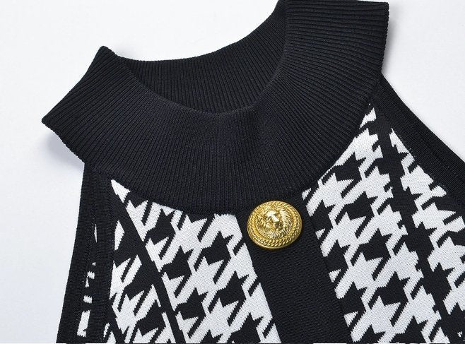 40-Tals Grå Klänning Plisserad Kjol