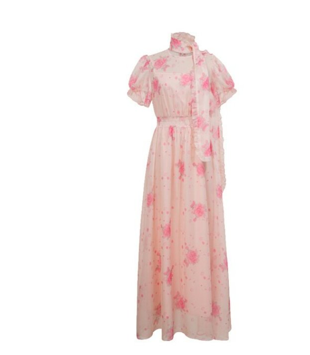 40-Tals Vintageklänning Pale Coral