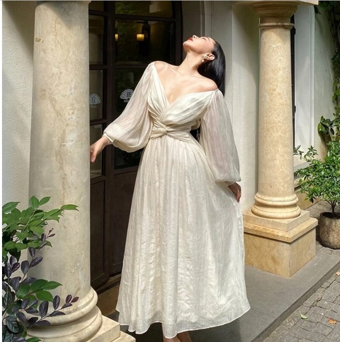 40-Tals Vintage Volangklänning