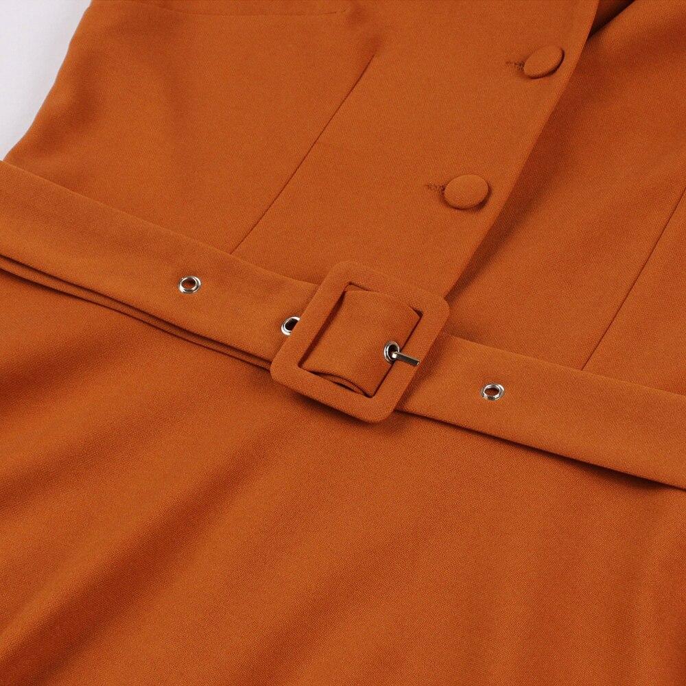 Orange 50-Talsklänning