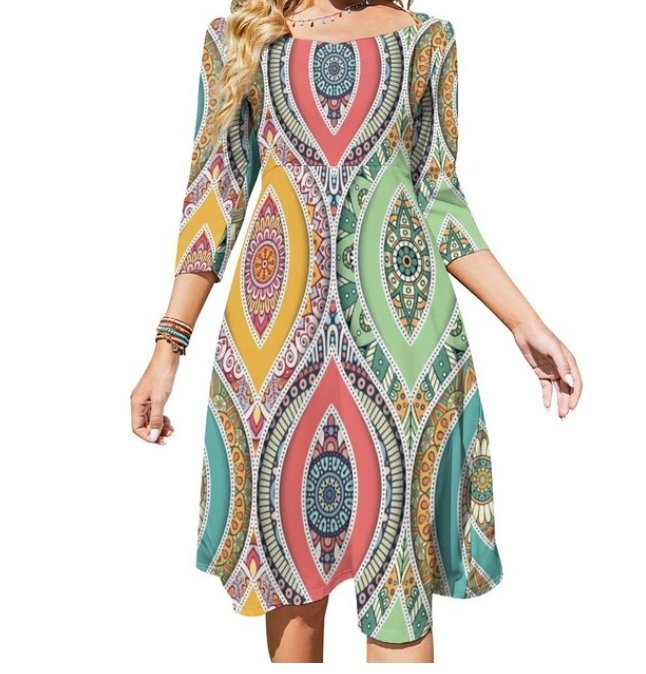 70-Tal Hippie Liberty Klänning