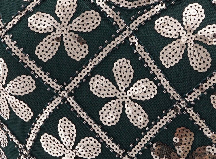 20-Tal Charleston Klänning - Grön & Guld