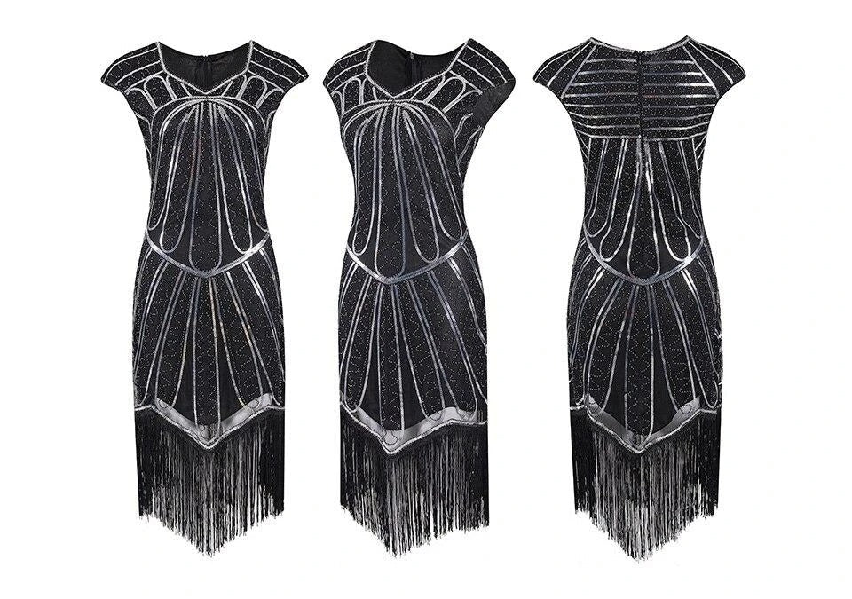 20-Tal Charleston Klänning Silver