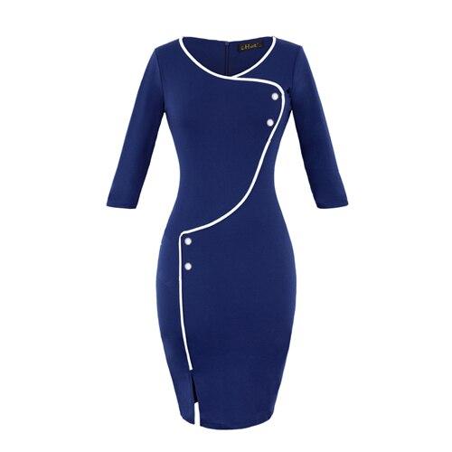 60-Tal Pencil Dress Blue