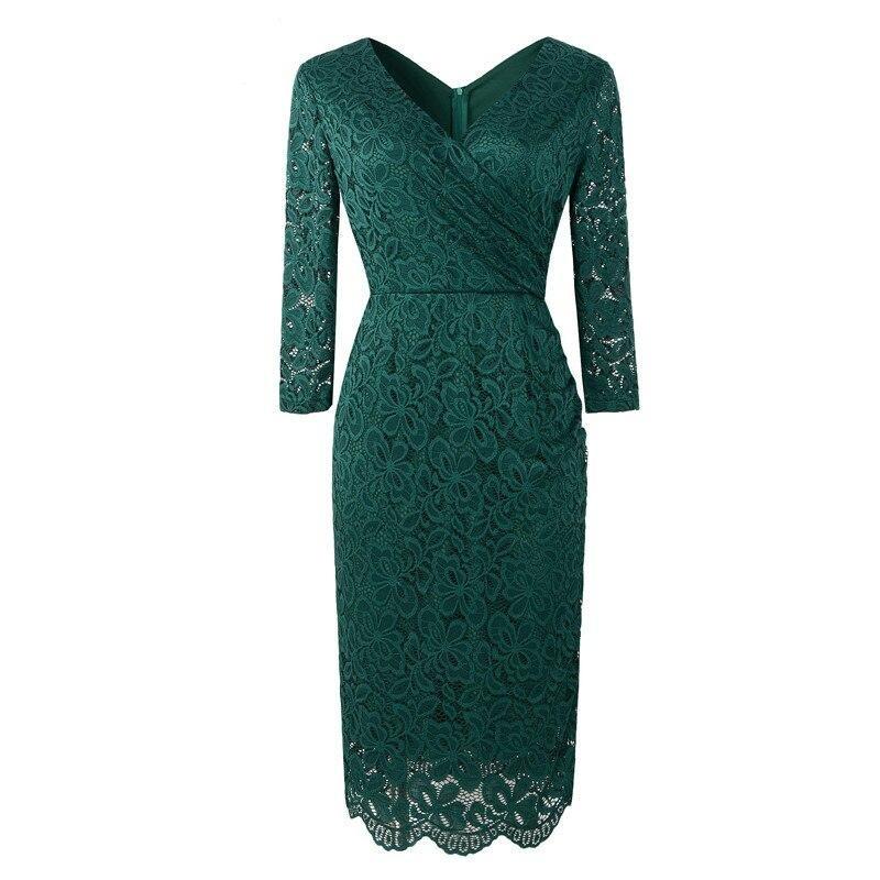 Vintage 50-Tal Pencil Dress Green