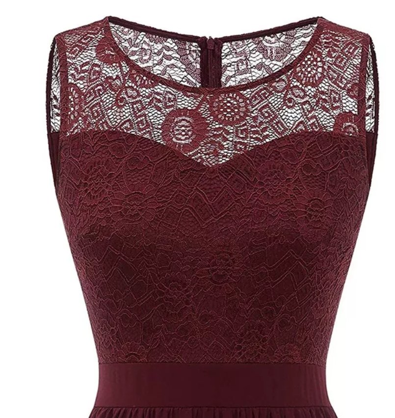 50-Tals Aftonklänning Burgundy