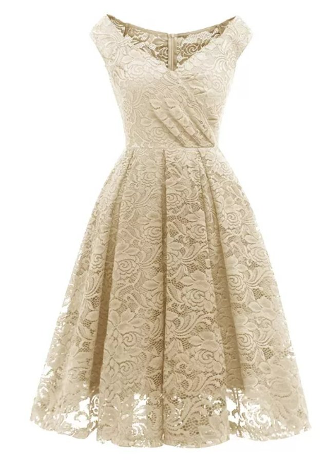 Vintage Ivory Aftonklänning