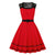 Vintage Rockabilly Röd Aftonklänning