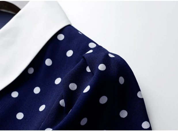 Vintage Polka Dot Rak Klänning