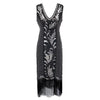 Svart Och Silver Gatsby Spirit Dress