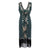 Grön Och Guld Gatsby Spirit Dress