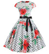 Vintage Poppies Utsvängda Klänning