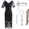 20-Tals Flapper Dress Black