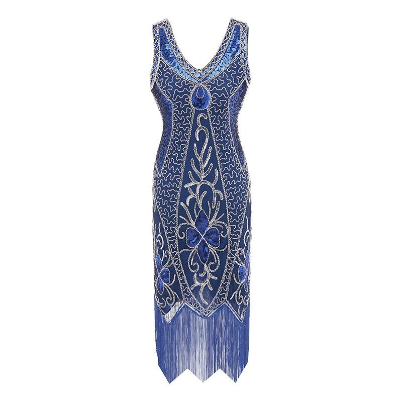 Gatsby Klänning - Charleston Blue