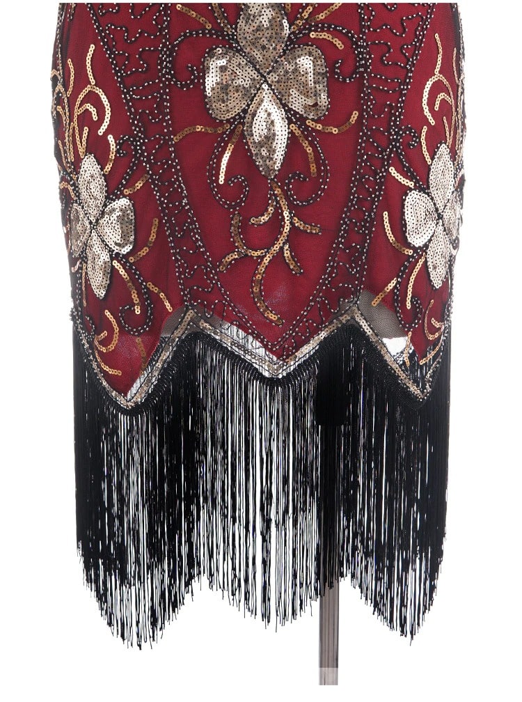 Gatsby Klänning - Röd Charleston