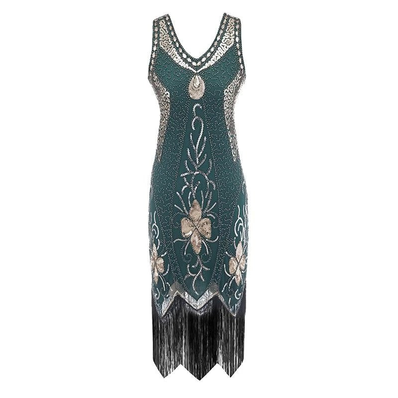 Gatsby Klänning - Charleston Green
